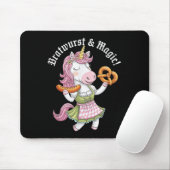 Deutsches Einhorn Drindl Bratwurst Magic Funny Kid Mousepad (Mit Mouse)
