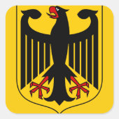 deutsches Emblem Quadratischer Aufkleber (Vorderseite)