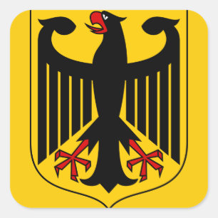 deutsches Emblem Quadratischer Aufkleber