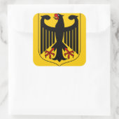 deutsches Emblem Quadratischer Aufkleber (Tasche)