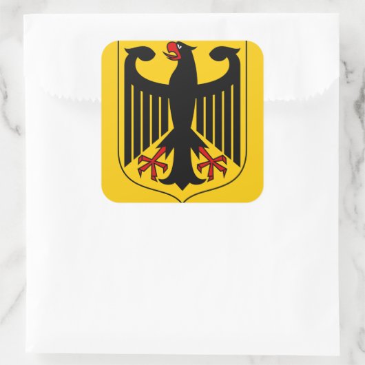 deutsches Emblem Quadratischer Aufkleber (Tasche)