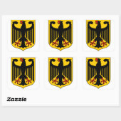 deutsches Emblem Quadratischer Aufkleber (Blatt)