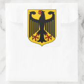 deutsches Emblem Quadratischer Aufkleber (Tasche)