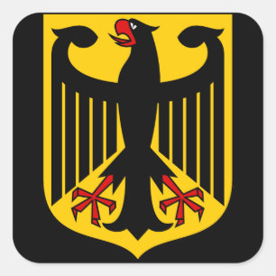 deutsches Emblem Quadratischer Aufkleber