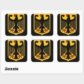 deutsches Emblem Quadratischer Aufkleber (Blatt)