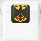 deutsches Emblem Quadratischer Aufkleber (Tasche)