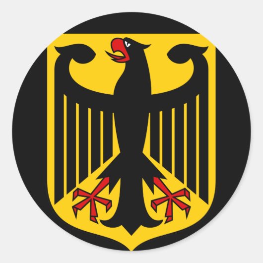 deutsches Emblem Runder Aufkleber (Vorderseite)