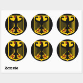 deutsches Emblem Runder Aufkleber (Blatt)