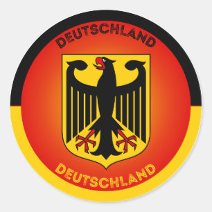 Deutsches Erbe-Emblem Runder Aufkleber