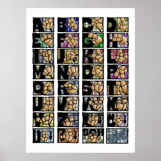 Deutsches Fingeralphabet 3 (2025) Poster (Vorne)