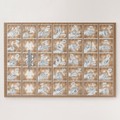 Deutsches Fingeralphabet 4 - braun / Puzzle (Horizontal)