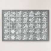 Deutsches Fingeralphabet 4 - grau / Puzzle (Horizontal)