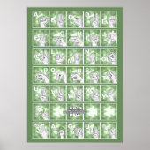 Deutsches Fingeralphabet 4 - grün / Poster (Vorne)