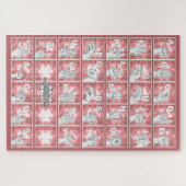 Deutsches Fingeralphabet 4 - rot / Puzzle (Horizontal)