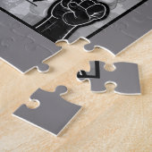 Deutsches Fingeralphabet 4 - schwarz / Puzzle (Seite)