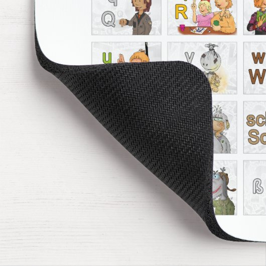 Deutsches Fingeralphabet II Mousepad (Ecke)