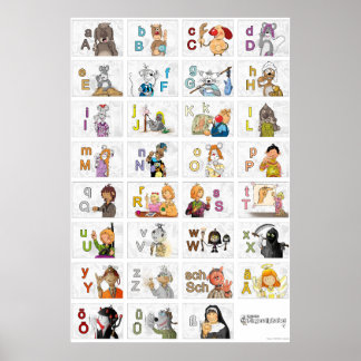 Deutsches Fingeralphabet II Poster
