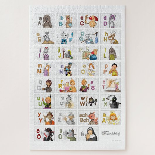 Deutsches Fingeralphabet II Puzzle (Vertikal)