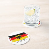 Deutsches Flag "Text Germany Unity Day" bearbeiten Runder Pappuntersetzer (Vor Ort)