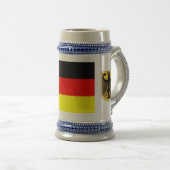 Deutsches Flaggen-Bier Stein Bierglas (VorderseiteRechts)