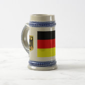 Deutsches Flaggen-Bier Stein Bierglas (Vorderseite Links)