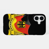 Deutsches Flaggenemblem iPhone 16 Hülle (Rückseite (Horizontal))