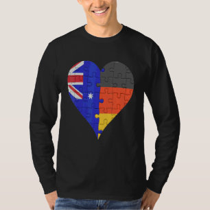 Deutsches Flaggenherz Australiens T-Shirt