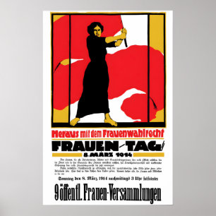 Deutsches Frauenwahlrechtsplakat 1914 Feminismus K Poster