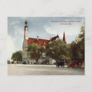 Deutsches Gebäude Jackson Park Chicago IL 1917 Vin Postkarte