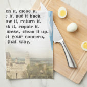 Deutsches Haus ordnet Küchen-Stoff an Geschirrtuch (Viertel Falte)