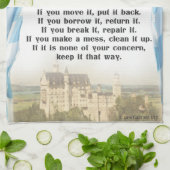 Deutsches Haus ordnet Küchen-Stoff an Handtuch (Gefaltet)