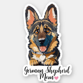 Deutsches Herz der Mama Shepherd Aufkleber