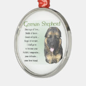 Deutsches Hirtenerbe der Liebe Silbernes Ornament (Links)