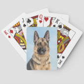 Deutsches Hirtengemälde - Niedliche Original Hunde Spielkarten (Rückseite)