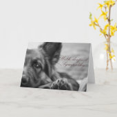 Deutsches Hirtenkarte mit Beileid. Karte (Gelbe Blume)