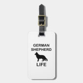 Deutsches Hirtenleben Gepäckanhänger (Vorderseite vertikal)