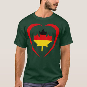 Deutsches kanadisches Fahnenherz T-Shirt