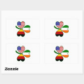 deutsches Kleeblatt Rechteckiger Aufkleber (Blatt)