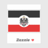 Deutsches Kolonialreich (Reichskolonialflagge) Aufkleber (Blatt)