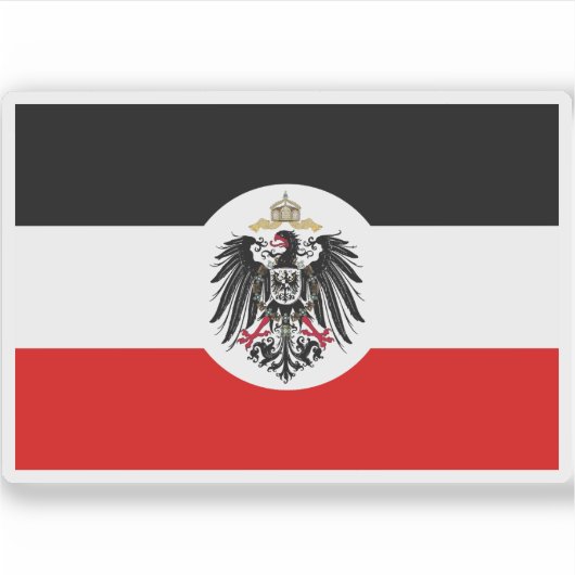 Deutsches Kolonialreich (Reichskolonialflagge) Aufkleber (Vorderseite)