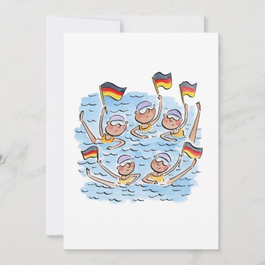 Deutsches künstlerisches Schwimmteam Einladung (Vorderseite)