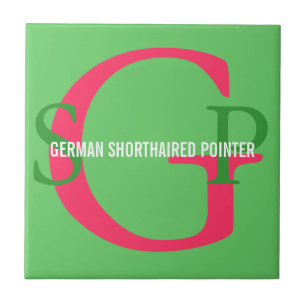 Deutsches kurzhaariger Zeiger-Monogramm Fliese