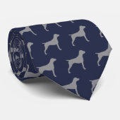 Deutsches kurzhaariger Zeiger-Silhouette-Muster Krawatte (Gerollt)