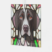 Deutsches Kurzporenglas "Hartglas" Ornament Aus Glas (Vorderseite links)