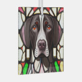 Deutsches Kurzporenglas "Hartglas" Ornament Aus Glas (Vorderseite Rechts)