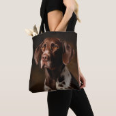 Deutsches Kurzportrait Tasche (Von Nahem)