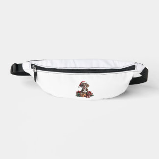 Deutsches Kurzporträts-Weihnachtsmannmütze Weihnac Bauchtasche