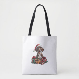 Deutsches Kurzporträts-Weihnachtsmannmütze Weihnac Tasche