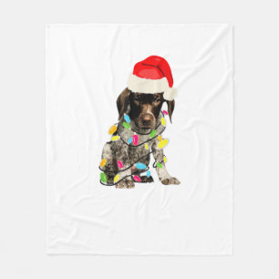 Deutsches Kurzzeitpointer Weihnachtsdesign Fleecedecke