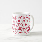 Deutsches Kurzzeitpointer Weihnachtsdesign Kaffeetasse (VorderseiteRechts)